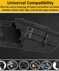 Heavy Duty Chicago Screws One Quarter Inch Twenty Pack Holster Screw Kit For Diy Kydex Belts And Leather Clips with secured Kydex layers.