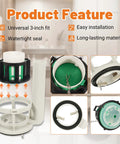 All In One 3 Inch Flush Valve Repair Kit For Most One Piece Toilets With Universal Fit Includes Drain Valve G One Half Inch Adjustable Fill Valve Flush Handle Lever And Gasket