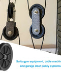 Premium Nylon Bearing Pulley Wheels 120 mm For Cable Machines And Home Gyms Rock Solid Replacement Hardware showing 120mm nylon wheels for gym use.
