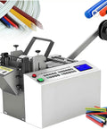 Precision Electric Heat Shrink Tube Cutter Machine With Digital Mic Control, cutting fiberglass sleeves and cables, 1mm to 200mm wide.