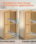 Four Pair 9 Inch Undermount Soft Close Drawer Slides With Full Extension And Rear Bracket Hardware Premium Steel Build for face frame and frameless cabinets.