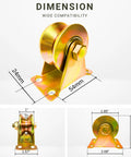 Heavy Duty V Groove Wheels For Sliding Gates Weld On Steel Rollers With Bracket Zinc Coated Track Pulleys 2 Inch Gate Casters built like a tank with measurements shown.