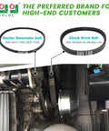Heavy Duty Golf Cart Drive Belt And Starter Generator Belt, showing starter generator and clutch drive belts for four cycle gas carts.