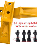 Two Piece Excavator Tooth Type Skid Steer Loader Backhoe Set With Pins Quick Change Teeth For Mini Excavators Includes Bolts