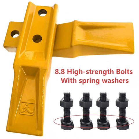 Two Piece Excavator Tooth Type Skid Steer Loader Backhoe Set With Pins Quick Change Teeth For Mini Excavators Includes Bolts