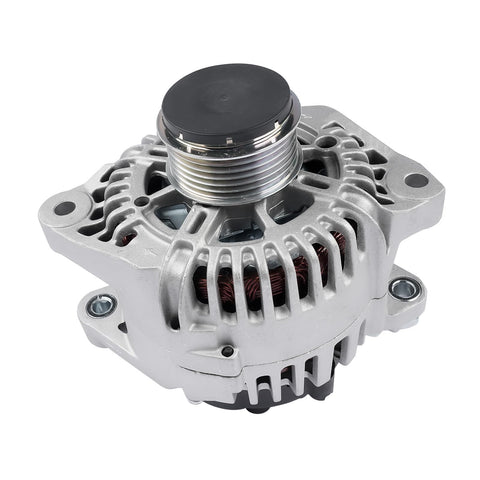 Alternator Replacement For Hyundai Sonata 2011-2014 2.4L, Tucson 2010-2013 2.4L, OEM style, metal finish, close-up view