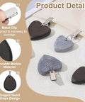10 Pack Teardrop Tablecloth Weights With No Slip Metal Clips Marble Stone Pendant Weights 4.5x3.5 cm 8.4 cm Total Length