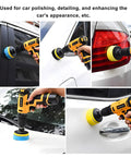 Make Your Ride Look Slick As Glass With This 11 Piece 3 Inch Drill Buffing Pad Set Professional Grade Car Foam Polishing Kit in use for detailing.
