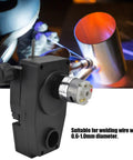 DC 24V Wire Feed Motor Welder Roll Feeder with 10W output for 0.6-1.0mm wire, showing adjustable speed