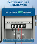 Heavy Duty Pool Pump Timer Switch Built Tough 2HP 40A 120 277VAC 24 Hour Programmable On Off For Pool Spa Motor ETL Listed Outdoor Indoor Weatherproof showing wiring controls.