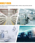 Emergency stop push button switches montage on industrial control panels and automated equipment