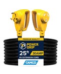 Power Grip 25-Foot 30 Amp RV And Camper Extension Cord With TT-30P To TT-30R 125V 3750W Heavy Duty 10-Gauge Copper Wire