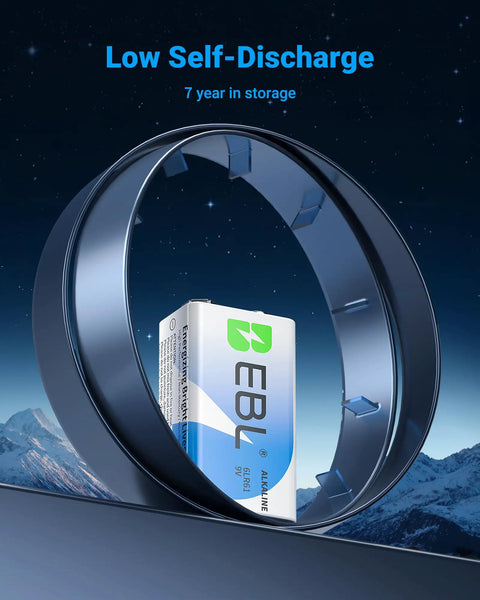 Hella Long Lasting 9V Alkaline Batteries 12 Pack Priced Right For Smoke Detectors Wireless Mice Remote Controls And Smart Home Gear Dead Serious About Reliable Power And Zero Dead Battery Hassle Guaranteed in a circular display with a mountains backdrop.
