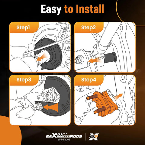 Installation steps for 512500 Rear Wheel Bearing Hub Assembly For Ford Escape AWD 2013 2019 And Lincoln MKC AWD 2015 2016 5 Lug