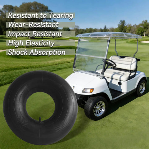Two Pack 18x8.50-8 Inner Tubes With Straight Valve for golf cart with emphasis on durability features.
