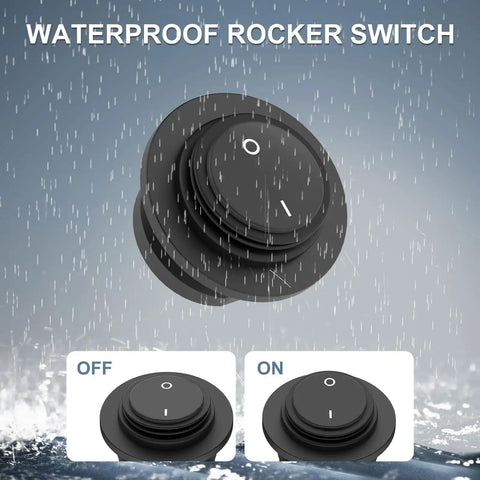 Waterproof toggle switch from All In One Marine Power Panel With USB PD3 And Dual QC3 Ports 150W Lighter Socket Voltmeter