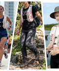 Grab And Go Hydration Running Vest For Men And Women With 500ml Soft Flask Ultra Lightweight Water Pack on athletes outdoors.
