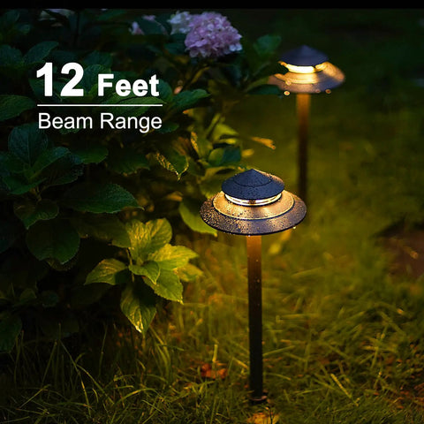 8 Pack 3W LED Low Voltage Pathway Lights Kit With 180 Lumen Output Hardwired 12V Pagoda Style Walkway Lights in garden