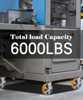 Rock Solid Heavy Duty Eight Inch Casters Set Of Four With Swivel Brakes on industrial machine with 6000 lbs load capacity.