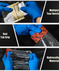 Rhino Rescue vented chest seal two-pack; sterile occlusive pad with red tab grip and hydrocolloid material