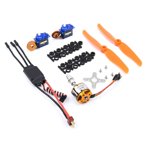 RC Fixed Wing Planes And Multirotors 2212 2200KV Brushless Motor SG90 9G Micro Servo 30A ESC And 6035 Propellers Combo Kit