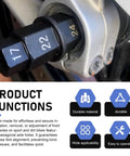 Motorcycle Front Axle Tool Kit With Recessed Hex Socket Spindle Removal Sleeve Pro Grade No Slip Four Size 17mm 19mm 22mm 24mm