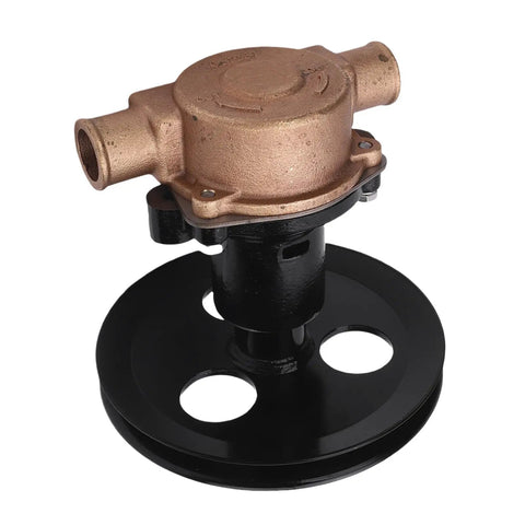 Heavy Duty Brass Sea Pump Impeller Kit Replaces G20 And G21 Engines With 1 Inch Inlets Plus V Belt Pulley For PCM 302 And 351 Marine Motors