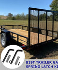 Two Pack Trailer Gate Pin And Spring Latch Kit For Utility And Carry On Trailers, Heavy Duty Gate Latch Repair Kit shown