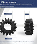 Starter Pinion Gear Replacement Kit For Lawn And Garden Small Engine Models 693058, 693059, 280104 dimensions