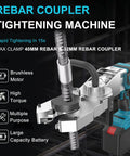 Heavy Duty Brushless Cordless Rebar Threading Machine With Super High Torque Motor tightening rebar with a brushless motor.