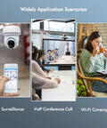 Four Port PoE Extender Gigabit Plug And Play Pass Through With Three PoE Outlets And One PoE In IEEE 802.3af At Support 1000Mbps Network Speed VLAN Ready Wall And DIN Rail Mount Passthrough Power Booster For IP Cameras NVRs And Other PoE Devices used for surveillance, VoIP, and Wi-Fi