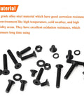 380 Piece M4 Socket Cap Screws Set With Countersunk Heads, Full Thread, Includes Hex Nuts, Lock Washers, 10.9 Grade Alloy Steel