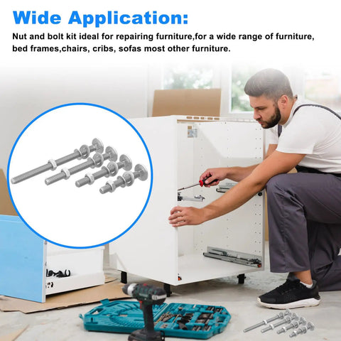 Premium Wheelbarrow Handle Bolts And Nuts Kit Includes Four Heavy Duty Frame Sizes For Quick Repair Of Aging Garden Carts Making Your Yard Work Gear Built Like A Tank Once More