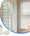Kickass Spring Loaded Plantation Shutter Repair Pins For Window Louvers 50 Pack Metal replacement hardware beside window louvers.