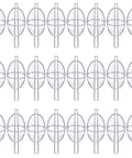 Transparent 50 Pieces Spin Floats Fishing Bobbers Set For Slip Cast And Spin Casting Small Floats Tackle Accessories, arranged in rows.