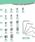 520Pcs Metric Allen Socket Set Screws Kit M3 To M8 In Durable 304 Stainless Steel Hex Head With 5 Hex Wrenches shown
