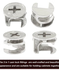Heavy Duty Zinc Alloy Cam Lock Fasteners 20 Pack With Knockout Grip Cabinet Assembly And Plywood Repair Using 15 Mm Connector Bolts assorted fittings