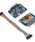 Two Pack Dope 24GHz Human Presence Radar Sensor Module LD2410C with Dupont wire, showing serial port IO level output components.