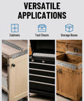 Heavy Duty Rock Solid Stainless Steel Continuous Piano Hinges 36 By 3 Inch Rust Proof Full Length Hardware on tool chests and cabinets.