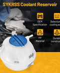 Mechanic installing Engine Coolant Reservoir Tank 1K0121407A Replacement for VW Jetta Passat, PP material