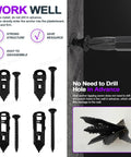 DIY 201-Piece Drywall Self-Drilling Anchors And Screws Kit With Drill Bit shown in use and details of zinc plated items.