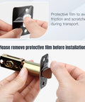 Removing protective film from Heavy Duty Front Door Handle Set With Deadbolt And Reversible Lever Matte Black Exterior Lock Set