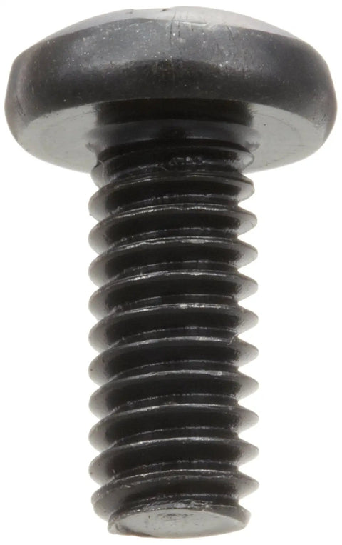 Top Tier Steel Pan Head Machine Screws Featuring Sharp Black Oxide Finish, half inch length, fully threaded, pack of 100.
