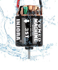 540 Brushed Motor 35T Waterproof For 1 By 10 RC Crawler Cars with direct solder tabs and water splash around it
