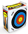 Weatherproof Supreme Range Archery Bag Target For Adults With NASP Scoring Rings, side view showing layers and logo.