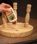 Applying Wood Glue 8 Ounce Bottle Natural Wood Color Indoor and Outdoor Water Resistant Bond for Woodworking Projects and Repairs