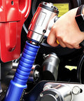 Heavy Duty Pneumatic 1/2 Inch Right Angle Impact Wrench Packing Serious Torque For Tight Squeeze Access And Tough Industrial Fastening Projects You Trust Daily in use in an engine compartment.