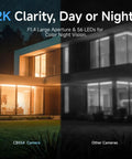 Piece Of Cake Setup Brings You Crisp 2K Wireless Security Coverage With Quick Stick Magnetic Mount, Wifi 6 Dual Band, Full Color Night Vision, IP66 Weatherproof Build, Straight Shooter Two Way Audio, Snappy Motion Alerts, And Long Haul Battery in bright home lighting.