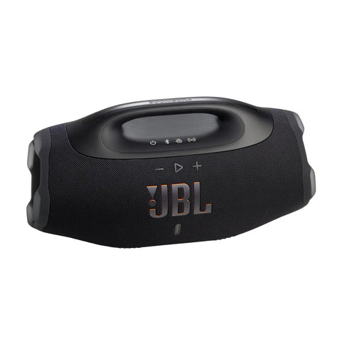 Hardest Hitting Portable Waterproof Speaker With Pro Sound And AI Boost, Dual Woofers And Tweeters, Three Passive Radiators, Black