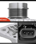 Close-up details of Premium Beefed Up Alternator Compatible With Hyundai Elantra Elantra Coupe Elantra GT 2013 Kia Forte Rondo 2014 2016 Soul 2012 2013 12V 120A 6 Groove Decoupler Pulley CW 3 Pins Start Stop And Non Start Stop Vehicles.